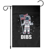 Funny Astronaut Dibs Moon Landing Garden Flag Patriotic Space USA Meme for 4th of July - Wonder Print Shop