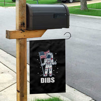 Funny Astronaut Dibs Moon Landing Garden Flag Patriotic Space USA Meme for 4th of July - Wonder Print Shop