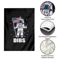 Funny Astronaut Dibs Moon Landing Garden Flag Patriotic Space USA Meme for 4th of July - Wonder Print Shop