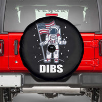 Funny Astronaut Dibs Moon Landing Spare Tire Cover Patriotic Space USA Meme for 4th of July - Wonder Print Shop