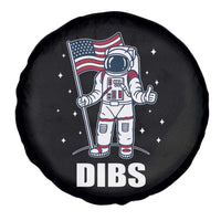 Funny Astronaut Dibs Moon Landing Spare Tire Cover Patriotic Space USA Meme for 4th of July - Wonder Print Shop