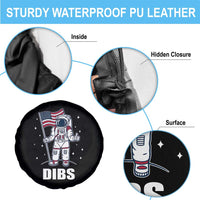 Funny Astronaut Dibs Moon Landing Spare Tire Cover Patriotic Space USA Meme for 4th of July - Wonder Print Shop