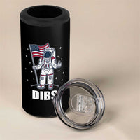 Funny Astronaut Dibs Moon Landing 4 in 1 Can Cooler Tumbler Patriotic Space USA Meme for 4th of July - Wonder Print Shop