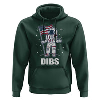 Funny Astronaut Dibs Moon Landing Hoodie Patriotic Space USA Meme for 4th of July - Wonder Print Shop