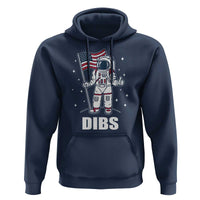 Funny Astronaut Dibs Moon Landing Hoodie Patriotic Space USA Meme for 4th of July - Wonder Print Shop