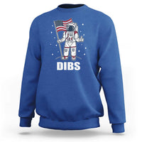 Funny Astronaut Dibs Moon Landing Sweatshirt Patriotic Space USA Meme for 4th of July - Wonder Print Shop