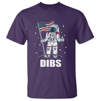 Funny Astronaut Dibs Moon Landing T Shirt Patriotic Space USA Meme for 4th of July - Wonder Print Shop