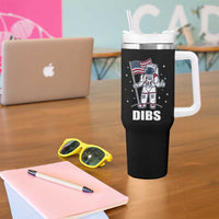 Funny Astronaut Dibs Moon Landing Tumbler With Handle Patriotic Space USA Meme for 4th of July - Wonder Print Shop