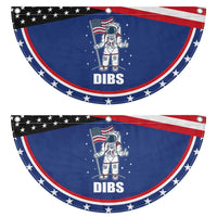 Funny Astronaut Dibs Moon Landing Patriotic Fan Flag Space USA Meme for 4th of July
