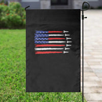 USA Flag Rocket Garden Flag Patriotic Space Red White Blue 4th of July - Wonder Print Shop