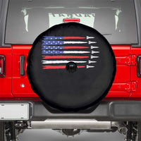 USA Flag Rocket Spare Tire Cover Patriotic Space Red White Blue 4th of July - Wonder Print Shop