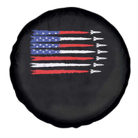 USA Flag Rocket Spare Tire Cover Patriotic Space Red White Blue 4th of July - Wonder Print Shop