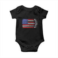 USA Flag Rocket Baby Onesie Patriotic Space Red White Blue 4th of July - Wonder Print Shop