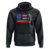 USA Flag Rocket Hoodie Patriotic Space Red White Blue 4th of July - Wonder Print Shop