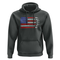 USA Flag Rocket Hoodie Patriotic Space Red White Blue 4th of July - Wonder Print Shop