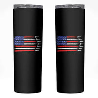 USA Flag Rocket Skinny Tumbler Patriotic Space Red White Blue 4th of July - Wonder Print Shop