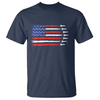 USA Flag Rocket T Shirt Patriotic Space Red White Blue 4th of July - Wonder Print Shop