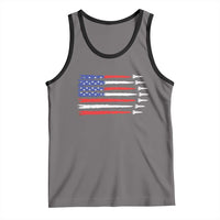 USA Flag Rocket Tank Top Patriotic Space Red White Blue 4th of July - Wonder Print Shop
