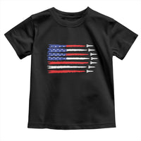 USA Flag Rocket Toddler T Shirt Patriotic Space Red White Blue 4th of July - Wonder Print Shop