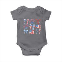Coquette 4th Of July Baby Onesie Patriotic Bow American Flag - Wonder Print Shop