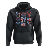 Coquette 4th Of July Hoodie Patriotic Bow American Flag - Wonder Print Shop