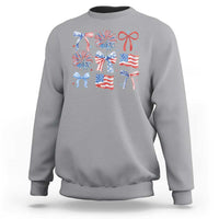 Coquette 4th Of July Sweatshirt Patriotic Bow American Flag - Wonder Print Shop