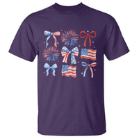Coquette 4th Of July T Shirt Patriotic Bow American Flag - Wonder Print Shop