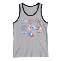 Coquette 4th Of July Tank Top Patriotic Bow American Flag - Wonder Print Shop