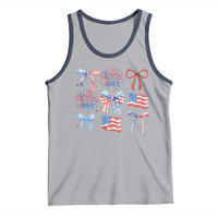 Coquette 4th Of July Tank Top Patriotic Bow American Flag - Wonder Print Shop