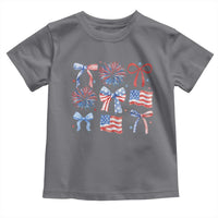 Coquette 4th Of July Toddler T Shirt Patriotic Bow American Flag - Wonder Print Shop
