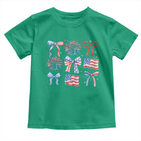Coquette 4th Of July Toddler T Shirt Patriotic Bow American Flag - Wonder Print Shop