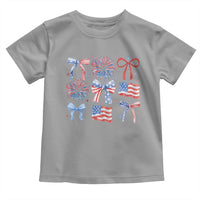 Coquette 4th Of July Toddler T Shirt Patriotic Bow American Flag - Wonder Print Shop