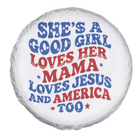 Good Girl Loves Mama Jesus and America Spare Tire Cover Retro Patriotic 4th of July USA - Wonder Print Shop