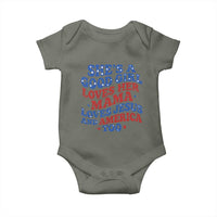 Good Girl Loves Mama Jesus and America Baby Onesie Retro Patriotic 4th of July USA - Wonder Print Shop