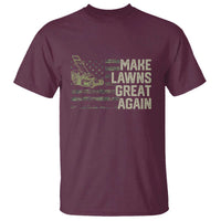 Funny Lawn Mower Dad Gardener T Shirt Make Lawns Great Again Fathers Day American Flag - Wonder Print Shop