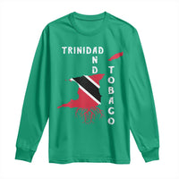 Trinidad and Tobago Flag Long Sleeve Shirt Trini Trinidadian Proud - Wonder Print Shop
