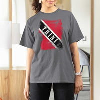 Trinidad and Tobago Flag T Shirt For Women Caribbean Souvenir - Wonder Print Shop