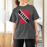 Trinidad and Tobago Flag T Shirt For Women Caribbean Souvenir - Wonder Print Shop