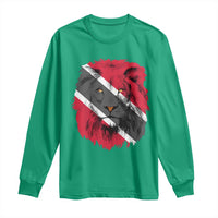 Trinidad and Tobago Flag Lion Long Sleeve Shirt Caribbean Souvenir - Wonder Print Shop