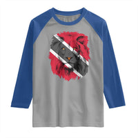Trinidad and Tobago Flag Lion Raglan Shirt Caribbean Souvenir - Wonder Print Shop