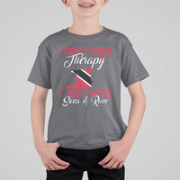 Funny Trini T Shirt For Kid Just Need Soca & Rum Trinidad and Tobago Flag - Wonder Print Shop