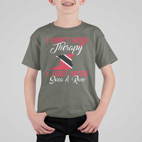 Funny Trini T Shirt For Kid Just Need Soca & Rum Trinidad and Tobago Flag - Wonder Print Shop