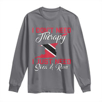Funny Trini Long Sleeve Shirt Just Need Soca & Rum Trinidad and Tobago Flag - Wonder Print Shop