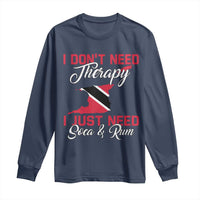Funny Trini Long Sleeve Shirt Just Need Soca & Rum Trinidad and Tobago Flag - Wonder Print Shop