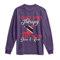 Funny Trini Long Sleeve Shirt Just Need Soca & Rum Trinidad and Tobago Flag - Wonder Print Shop