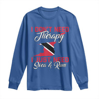 Funny Trini Long Sleeve Shirt Just Need Soca & Rum Trinidad and Tobago Flag - Wonder Print Shop