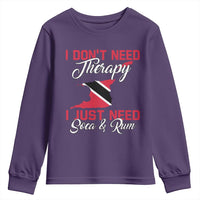 Funny Trini Youth Sweatshirt Just Need Soca & Rum Trinidad and Tobago Flag - Wonder Print Shop