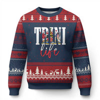 Trini Life Ugly Christmas Sweater Trinidad and Tobago Flag Caribbean Souvenir - Wonder Print Shop
