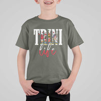 Trini Life T Shirt For Kid Trinidad and Tobago Flag Caribbean Souvenir - Wonder Print Shop