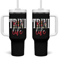 Trini Life Tumbler With Handle Trinidad and Tobago Flag Caribbean Souvenir - Wonder Print Shop